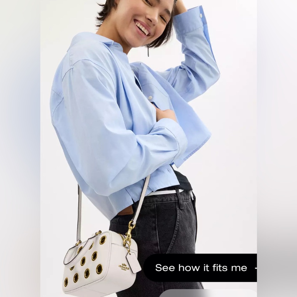 CY747 - Coach Satchel Crossbody Bag with Grommets - Picture 12 of 13